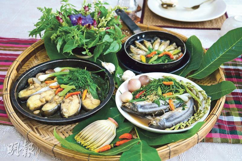 偏重口味--泰國東北部的依善地區依山傍水，食材以淡水魚和糯米為主，而且因天氣炎熱，菜式加入大量香料，偏向重口味；菜蔬以生吃為主，有一套獨特飲食文化。（鍾琰攝）