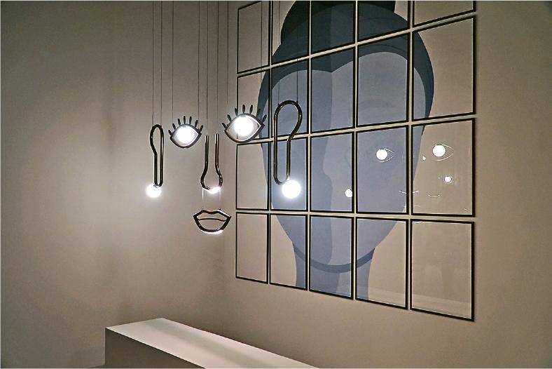 超現實風格--Nava+Arosio為Masiero設計的Visio燈飾，帶Schiaparelli筆下的超現實風格。來自意大利的Nava+Arosio，是一個80後開設的設計工作室，可見新一代設計師的取向有別於當下簡約主流。（Dawn Hung攝）