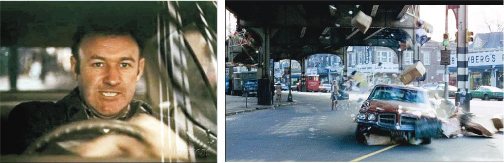 真赫曼（左圖）憑《密探霹靂火》在奧斯卡稱帝，片中街頭實景飛車場面，成為日後同類型電影典範。