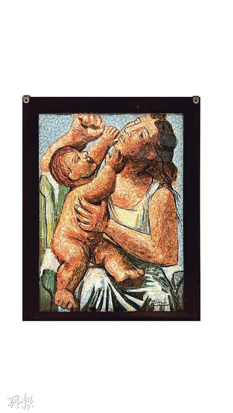 是次展覽展出畢加索不同時期及風格的作品，如圖中《母嬰》屬新古典主義。（呂晞頌攝）