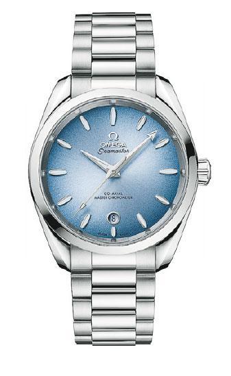 船形小時刻度——Aqua Terra 38毫米腕表的特徵是呈船形的小時刻度。$54,900（品牌提供）