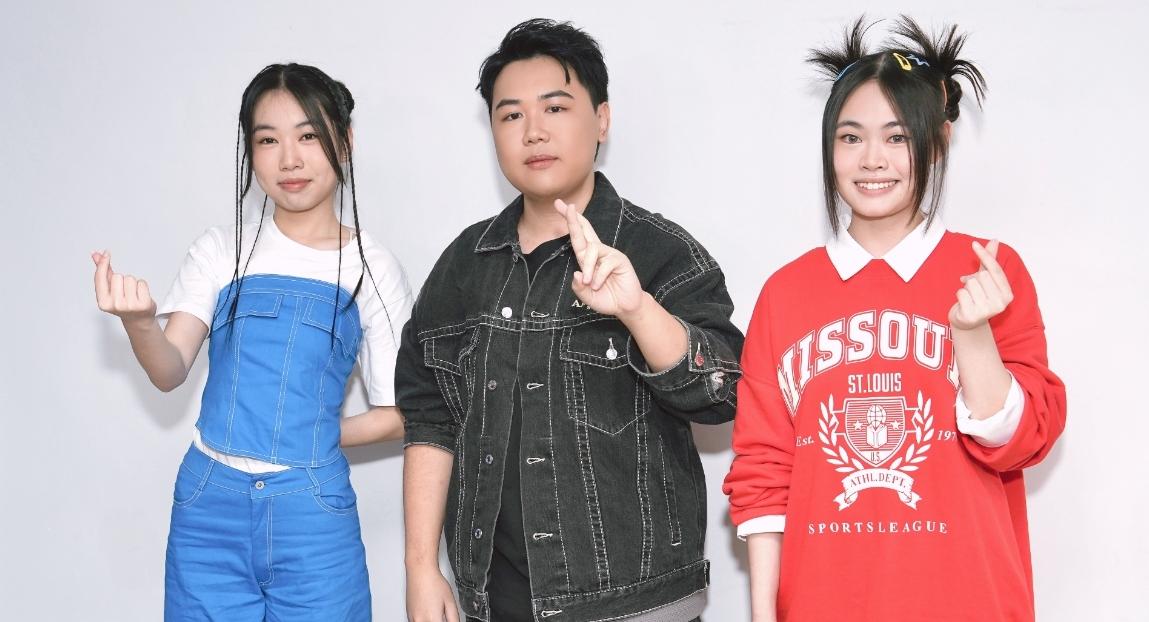 A Music新人雅荍（左起）、YUTA和凌雪怡宣傳新歌首次見傳媒。（大會提供）