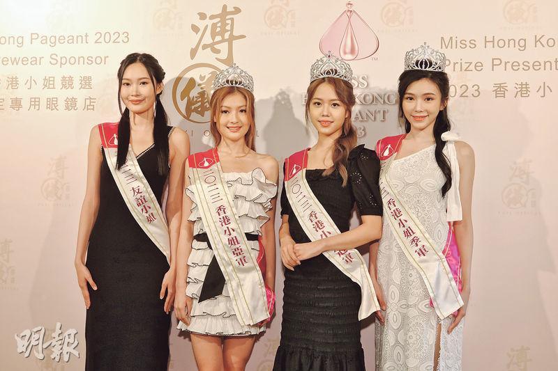 姜依宁（左起）、王怡然、莊子璇和王敏慈連日馬不停蹄出席領獎活動。（攝影/記者：鍾一虹）
