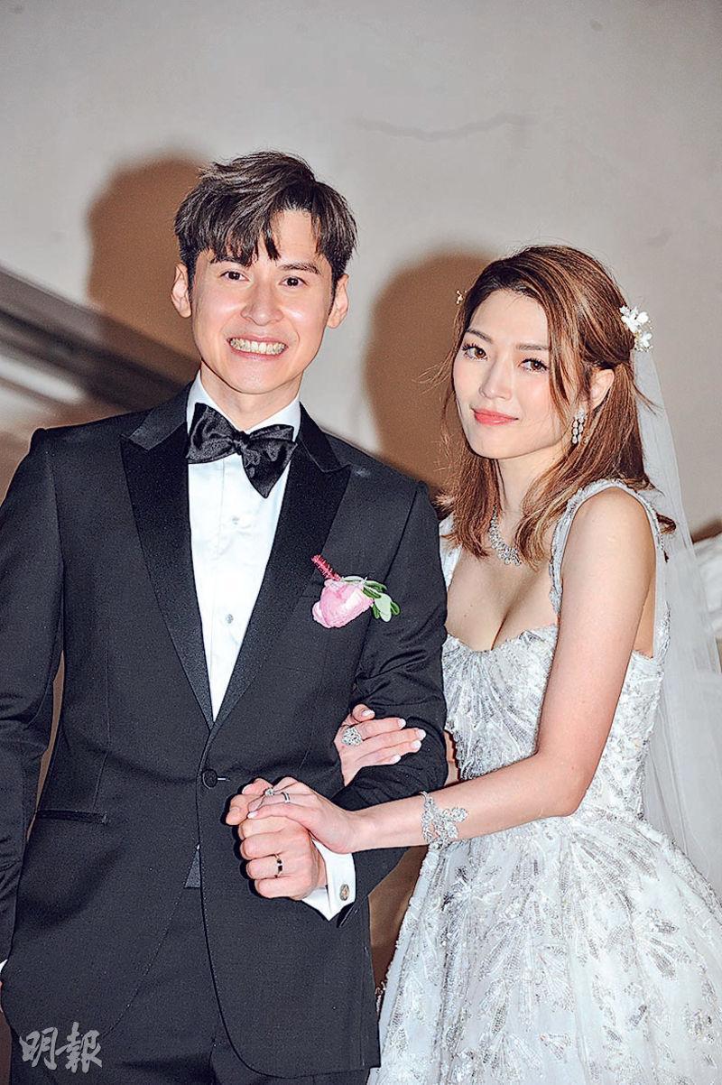 陳家樂（左）與連詩雅今年4月結婚。（資料圖片）