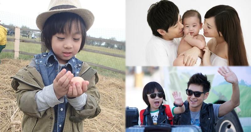 林志穎在微博分享大仔Kimi兒時可愛照片。（微博圖片）