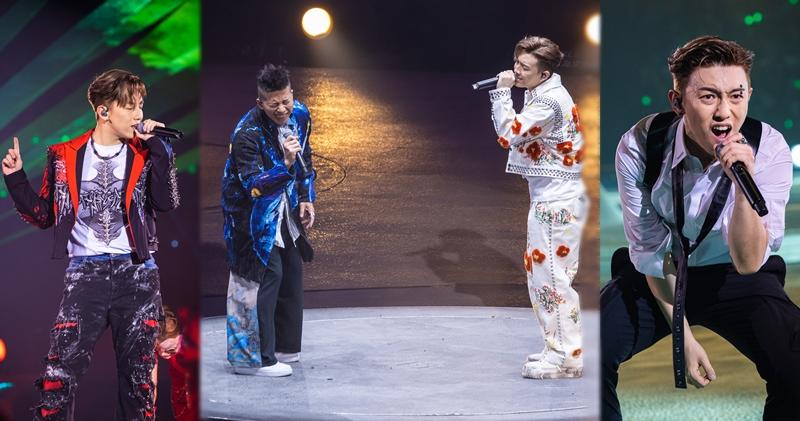 小肥擔任MC演唱會澳門站嘉賓，2人各自拿自己身形開玩笑。（大會提供）
