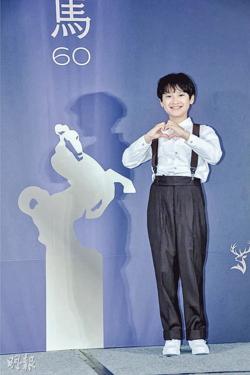 本月初11歲生日的黃梓樂昨日出席「金馬60」午宴，稱最好的生日禮物就是金馬獎。（中國時報）