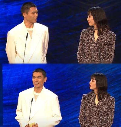 柯煒林和王渝萱擔任頒獎嘉賓。（YouTube截圖）
