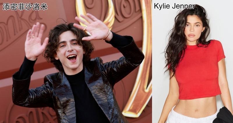 添密菲沙洛米出席《旺卡》首映禮，女友Kylie Jenner捧場但拒行紅地氈。（法新社）