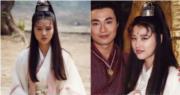 周海媚1994年到台灣拍攝劇集《倚天屠龍記》，飾演周芷若一角，贏得「最美周芷若」稱號。（資料圖片 / 明報製圖）