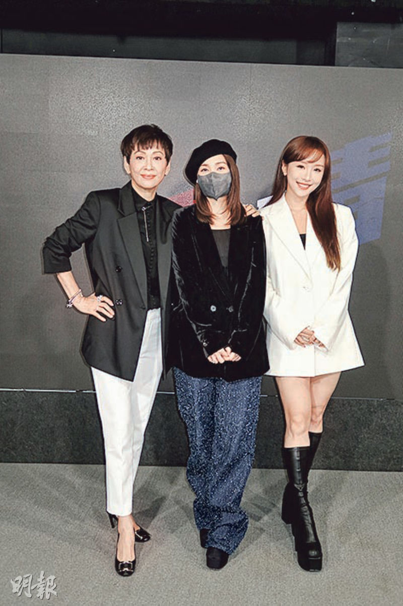 余安安（左起）、謝安琪及陳靜宣傳ViuTV新劇《法與情》。（攝影/記者：柯美）