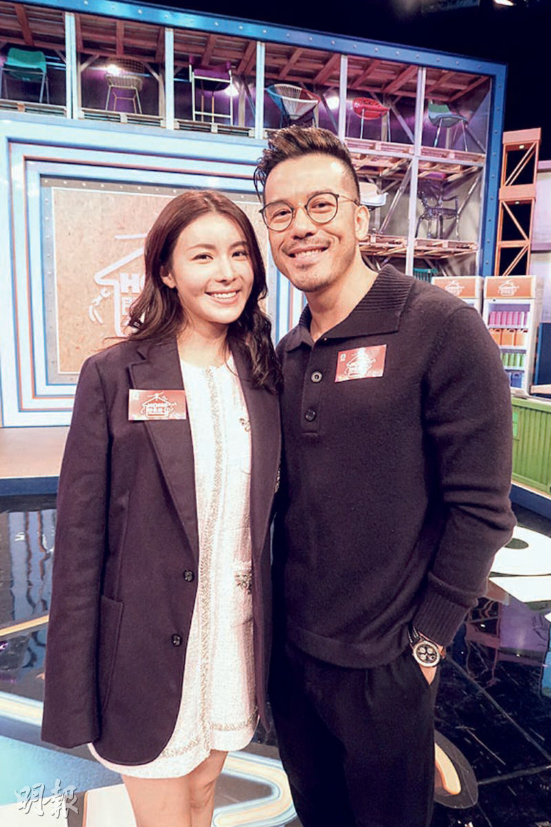 陳欣妍（左）與沈震軒（右）錄影無綫節目《Home即是識》。（攝影/記者：鍾一虹）