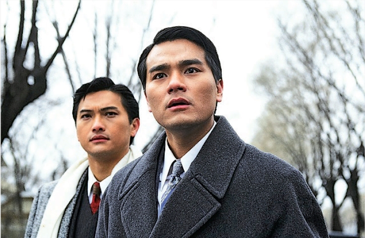 林家棟（右）在電視劇《新上海灘》中飾演丁力。（網上圖片）