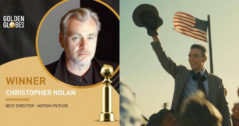 基斯杜化路蘭三度獲金球獎最佳導演提名，終於憑《奧本海默》奏凱。（網上圖片/劇照）