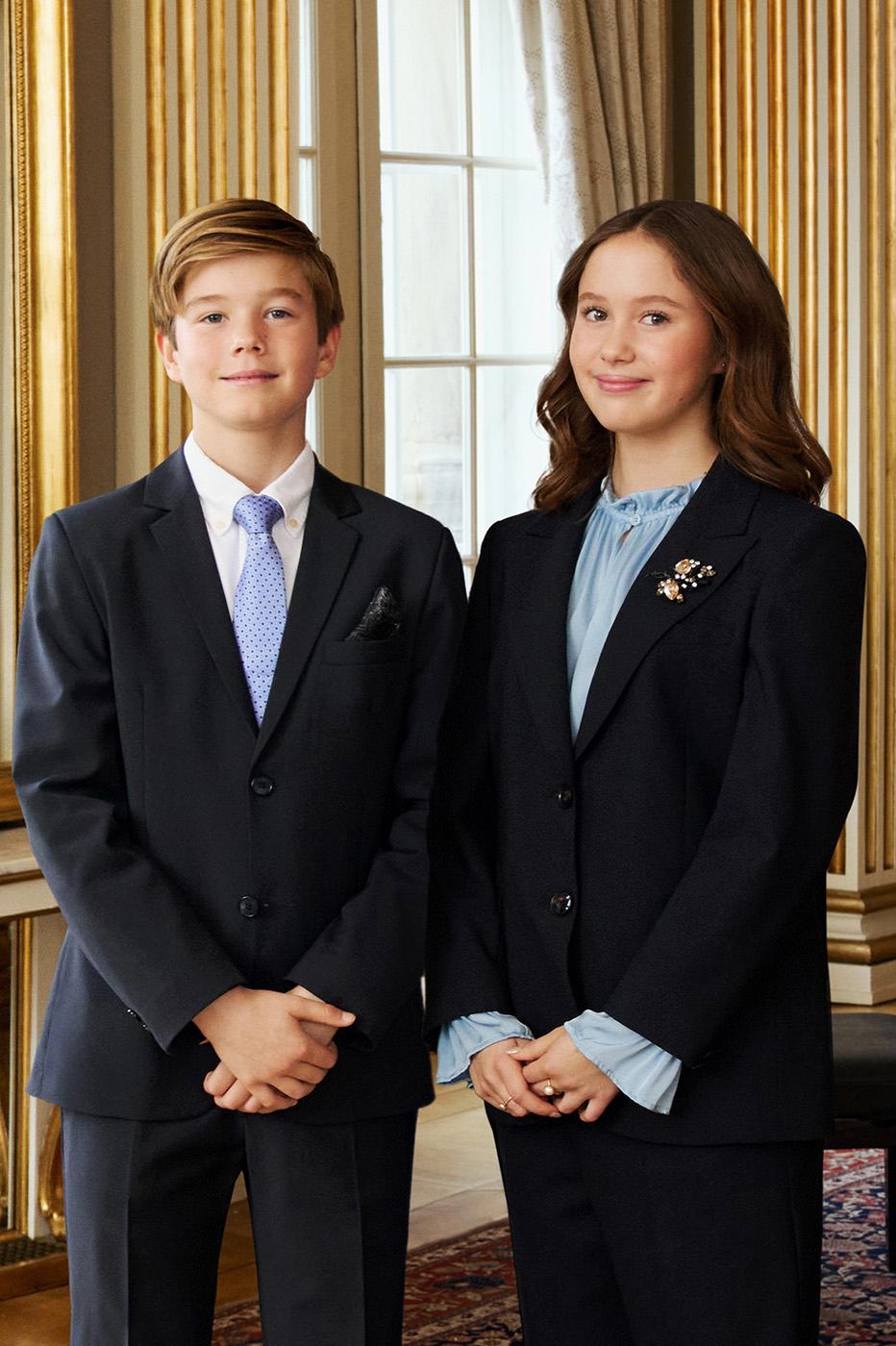 丹麥孖生小王子小公主Prince Vincent和Princess Josephine的合照。（www.kongehuset.dk網站圖片）