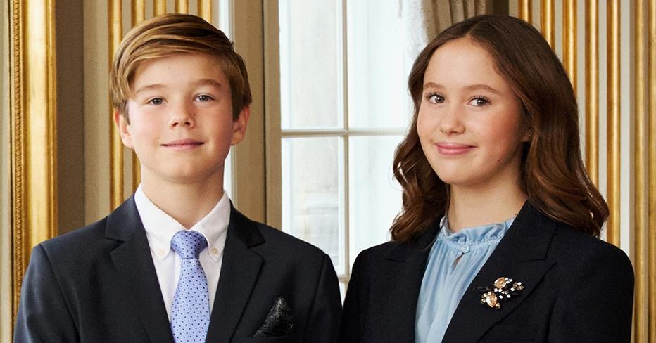 丹麥孖生小王子小公主Prince Vincent和Princess Josephine的合照。（www.kongehuset.dk網站圖片）