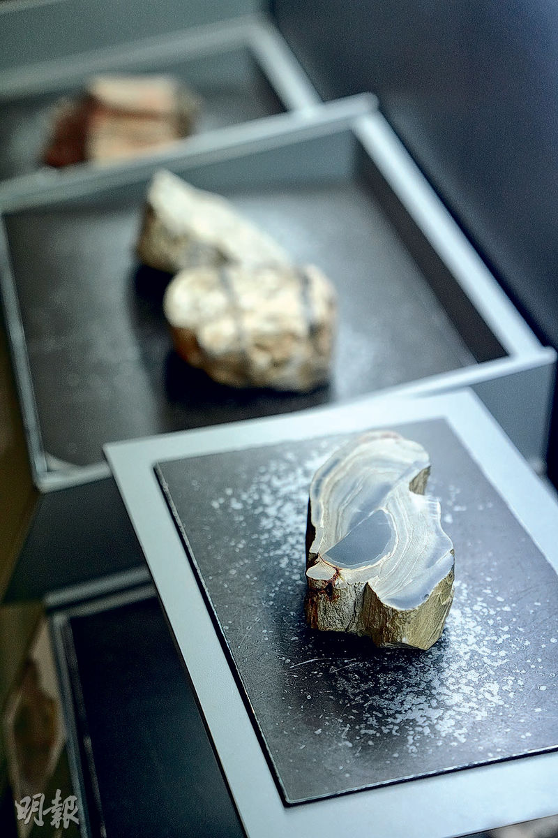 館內不少岩石是由地球科學系師生採集，例如有關珠穆朗瑪峰的展品便由西藏研究小組帶回。（黃志東攝）