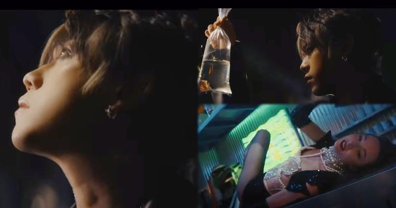 姜濤新歌《黑月》MV明天播出，他在Ig貼出少少片段，只見他拿着一袋金魚，同時有名性感女郎躺在枱上。（Ig影片截圖）