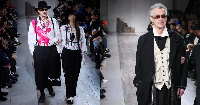 雲溫達斯與山本耀司認識多年，為對方的秋冬新裝展示範兩款新衫。（法新社/Getty Images）