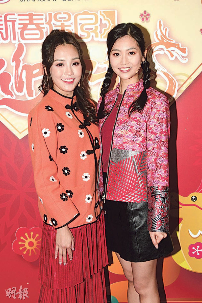 蘇韻姿（左）與郭柏妍（右）齊錄影賀年節目。（攝影/記者：林祖傑）