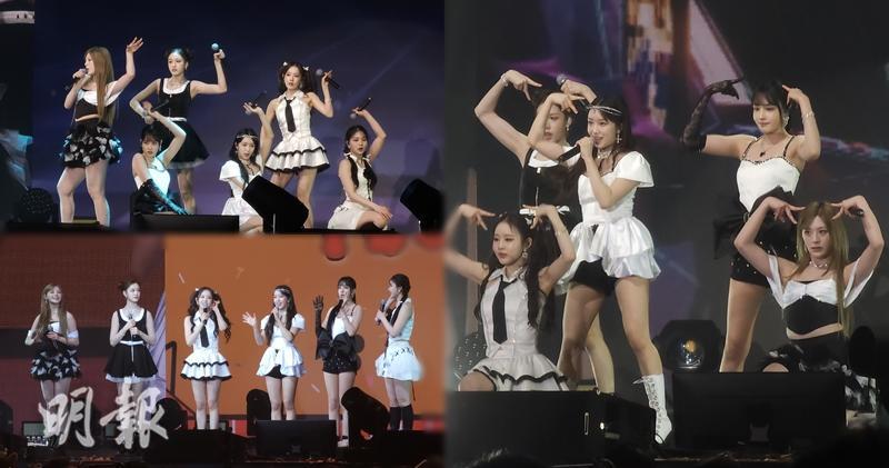 出道3年的韓國女團Stayc首次來港，昨晚於九展Star Hall舉行演唱會。（蘇珮欣攝 / 明報製圖）
