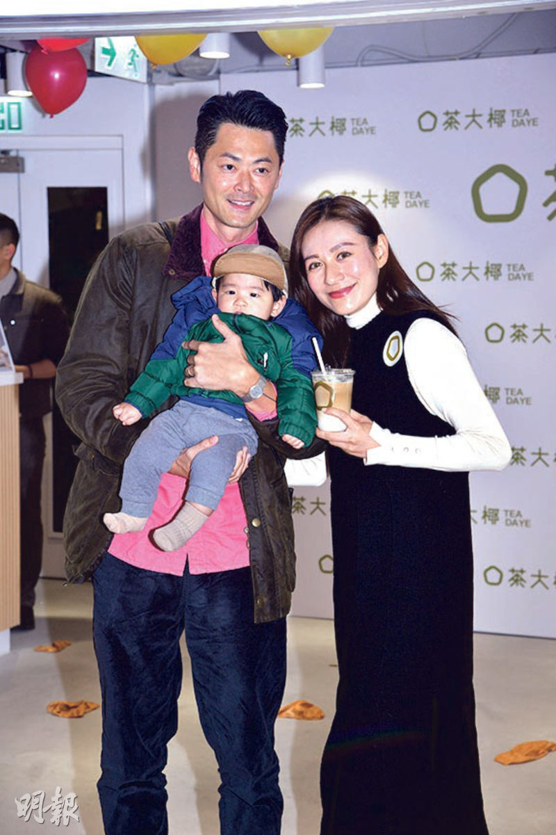 江若琳與老公蕭唯展帶同未滿一歲兒子Owen到賀。（攝影：劉永銳）