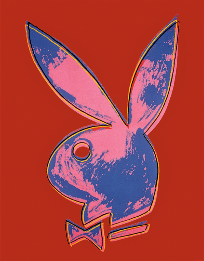 《花花公子兔女郎》絲網版畫原作--作者：Andy Warhol，估價：私人洽購，聯絡拍賣行查詢，特色：圖中兔仔圖案深入民心，是不少成熟男士的集體回憶。作品是Andy Warhol的原作，記載了普普藝術高舉藝術生活化、藝術世俗化觀念的重要文化使命（拍賣行提供）