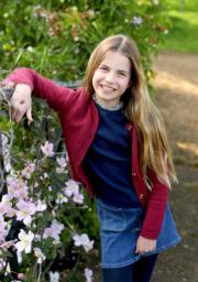 2024年，英國夏洛特小公主9歲了。圖片由媽媽凱特拍攝。（路透社）