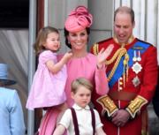 威廉王子與太太凱特、子女喬治小王子和夏洛特小公主（法新社）