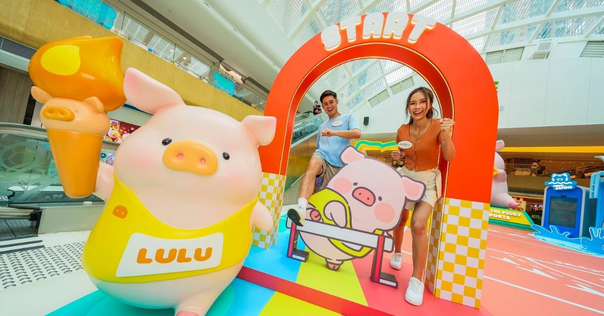 好去處｜MOSTown新港城中心 x LuLu the Piggy罐頭豬　5.5米高充氣罐頭豬LuLu打卡