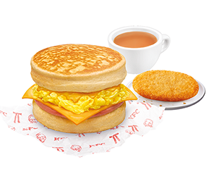 KFC新早餐：$29雞肉火腿蛋鬆甜包餐
