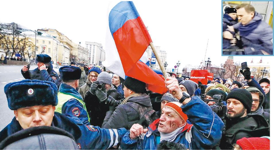 俄百市抗議「假大選」 反對派領袖被捕 - 20180129 - 國際