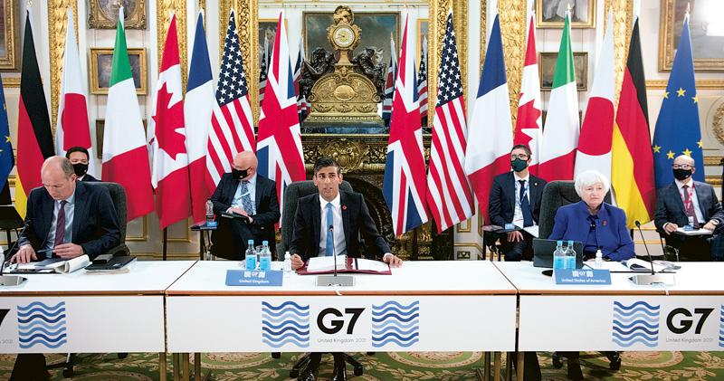 G7財長敲定最低企業稅 停「逐底競爭」 將交G20與OECD討論 法國表明爭取提高