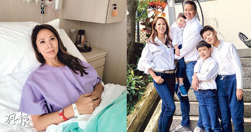 術後休養一月 傷口發炎再入院 47歲李樂詩患癌切除雙乳保命