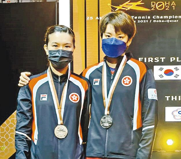 杜李配亞洲賽女雙摘銀  締港乒隊史最佳  放眼下月世界賽