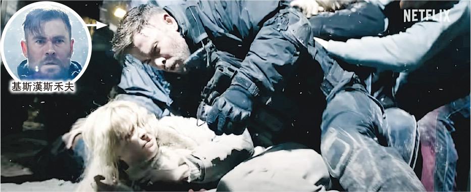 基斯漢斯禾夫在《驚天營救2》為救女主角，不惜以身犯險，遭獄警和囚犯圍攻。