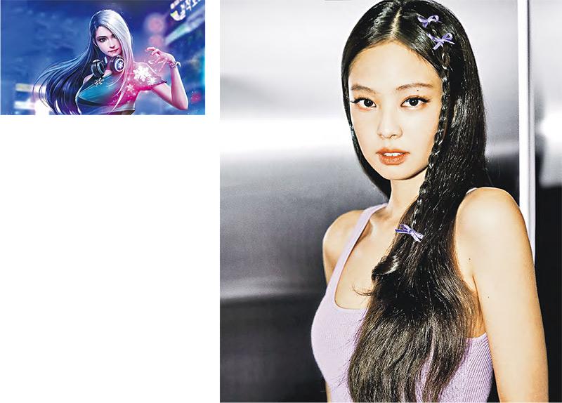 Blackpink成員Jennie（右圖）被指會接拍Marvel超級英雄劇《Team Agents of Atlas》，扮演冰雪女神Luna Snow（左圖）。