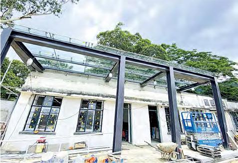 前川龍公立貫文學校現正改建，預料年底完工，變身攝影文化中心。（發展局提供）