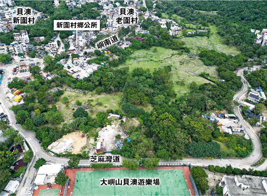 大嶼山貝澳嶼南道與芝麻灣道之間有部分濕地未被納入「受規管地區」，規劃署表示要預留土地作康樂用途。圖為上周三（8日）拍攝近况。（鍾林枝攝）