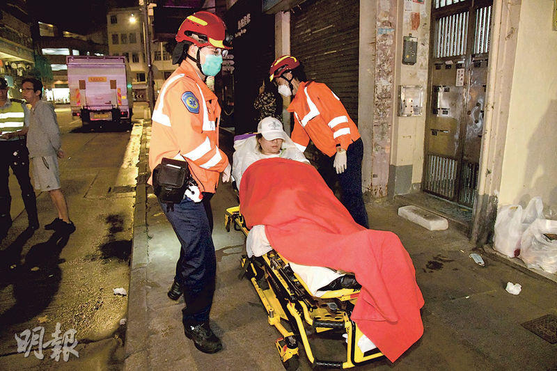 車禍中43歲姓林女乘客（圖）頭頸及手受傷送院治理。（蔡方山攝）