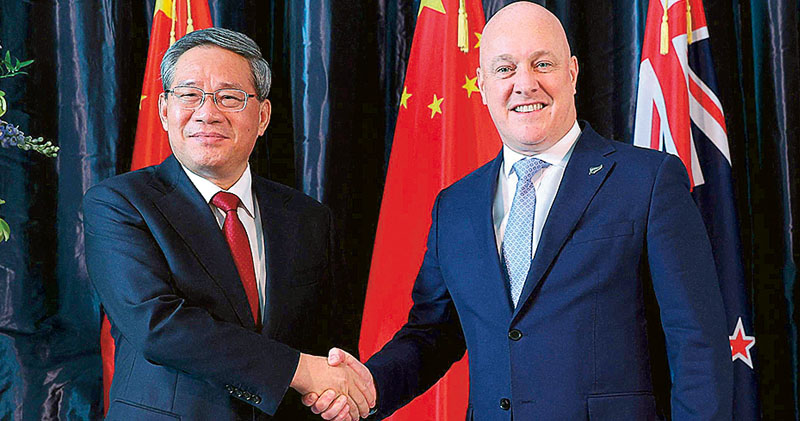 李強訪紐 籲經貿排除非經濟干擾 紐總理提地區安全關切 中方：不應成合作鴻溝