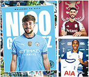 曼城冬窗17億擴軍冠英超  死線日再簽中場干沙利斯  維拉借阿辛斯奧  利阿按兵不動