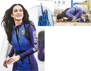 Katy Perry太空之旅惹劣評 跪吻土地 帶雛菊同行 遭諷浮誇