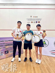 港壁首攬亞洲賽男女金牌 劉子均何子樂個人賽稱王封后