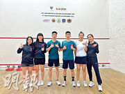 港壁球隊亞洲雙打賽摘3銅