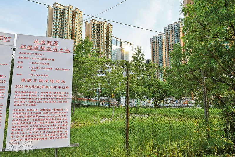 屯門海珠路地收8標書 一年最多 本財年首幅截標 長實等參戰新地棄投
