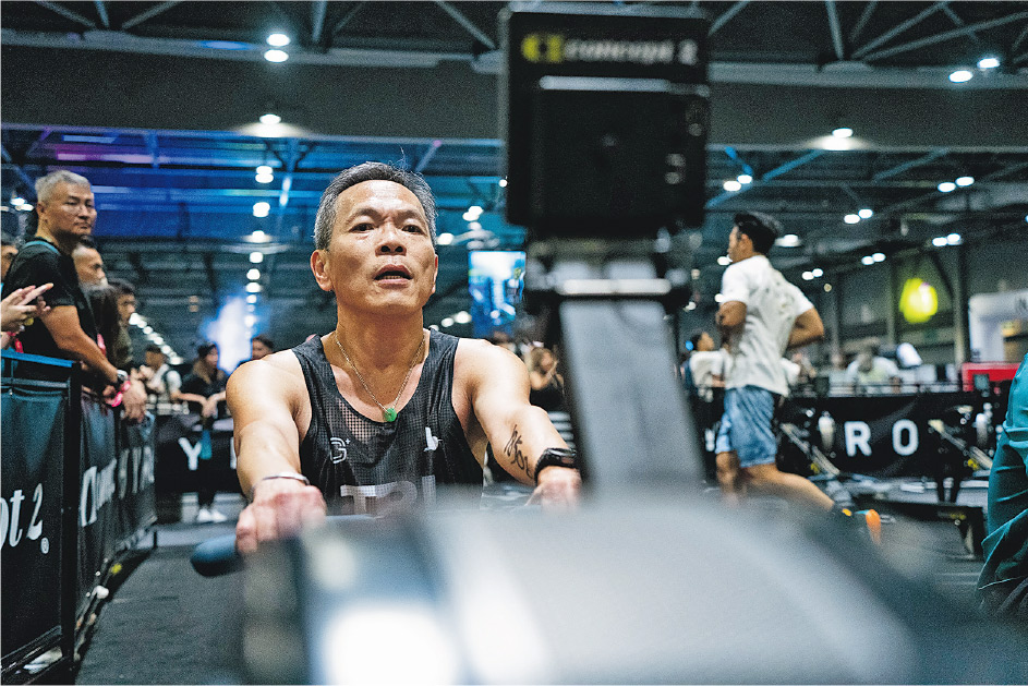 劉澤星早前應朋友邀請,參加在機場博覽館舉行的Hyrox比賽,雖然是第一次參賽,成績也算不錯,他最高興是解鎖了一項人生成就。(作者提供)