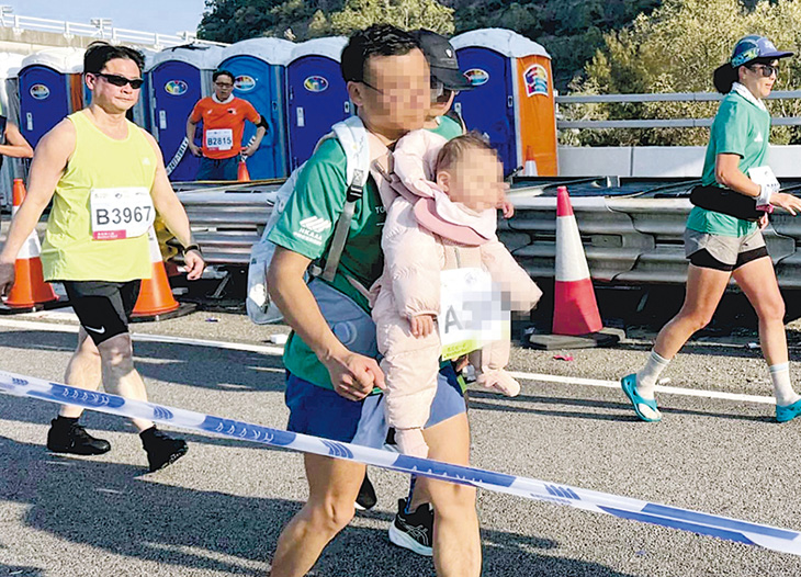 渣馬跑手背嬰參賽被指欠監管 孫子受風險港專家促加強管理